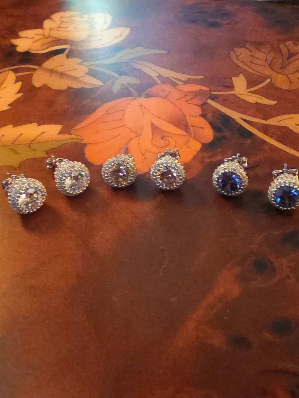 Bella Luce(R) Esotica(TM) Tanzanite, Pink, White Diamond Sim Rhod/Silver Earring